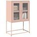 Buffet haut rose 68x39x107 cm acier - Photo n°1