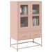 Buffet haut rose 68x39x111,5 cm acier - Photo n°1