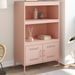 Buffet haut rose 68x39x113 cm acier - Photo n°1
