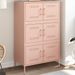 Buffet haut rose 68x39x113 cm acier - Photo n°1