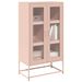 Buffet haut rose 68x39x123 cm acier - Photo n°1