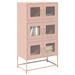 Buffet haut rose 68x39x123 cm acier - Photo n°1
