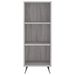 Buffet haut Sonoma gris 34,5x34x180 cm Bois d'ingénierie - Photo n°6