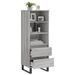 Buffet haut Sonoma gris 40x36x110 cm Bois d'ingénierie - Photo n°4