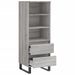 Buffet haut Sonoma gris 40x36x110 cm Bois d'ingénierie - Photo n°6