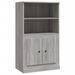 Buffet haut sonoma gris 60x35,5x103,5 cm bois d'ingénierie - Photo n°1