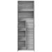 Buffet haut sonoma gris 60x35x180 cm bois d'ingénierie - Photo n°7