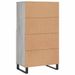 Buffet haut Sonoma gris 60x36x110 cm Bois d'ingénierie - Photo n°8