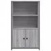 Buffet haut sonoma gris 62x32x103,5 cm bois d'ingénierie - Photo n°5