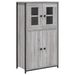 Buffet haut sonoma gris 62x32x106,5 cm bois d'ingénierie - Photo n°1
