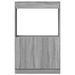 Buffet haut sonoma gris 63x33x100 cm bois d'ingénierie - Photo n°5