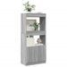 Buffet haut sonoma gris 63x33x140 cm bois d'ingénierie - Photo n°1