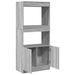 Buffet haut sonoma gris 63x33x140 cm bois d'ingénierie - Photo n°8