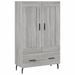 Buffet haut sonoma gris 69,5x31x115 cm bois d'ingénierie - Photo n°1