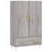 Buffet haut sonoma gris 69,5x31x115 cm bois d'ingénierie - Photo n°1