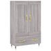 Buffet haut sonoma gris 69,5x31x115 cm bois d'ingénierie - Photo n°1