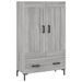 Buffet haut sonoma gris 69,5x31x115 cm bois d'ingénierie - Photo n°1