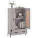 Buffet haut sonoma gris 69,5x31x115 cm bois d'ingénierie - Photo n°4