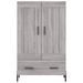 Buffet haut sonoma gris 69,5x31x115 cm bois d'ingénierie - Photo n°5