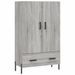 Buffet haut sonoma gris 69,5x31x115 cm bois d'ingénierie - Photo n°1