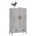 Buffet haut sonoma gris 69,5x31x115 cm bois d'ingénierie - Photo n°3