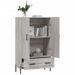 Buffet haut sonoma gris 69,5x31x115 cm bois d'ingénierie - Photo n°4