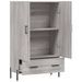 Buffet haut sonoma gris 69,5x31x115 cm bois d'ingénierie - Photo n°5