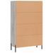 Buffet haut sonoma gris 69,5x31x115 cm bois d'ingénierie - Photo n°8