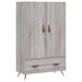 Buffet haut sonoma gris 69,5x31x115 cm bois d'ingénierie - Photo n°1