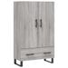 Buffet haut sonoma gris 69,5x31x115 cm bois d'ingénierie - Photo n°1