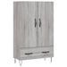 Buffet haut sonoma gris 69,5x31x115 cm bois d'ingénierie - Photo n°1