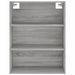 Buffet haut Sonoma gris 69,5x34x180 cm Bois d'ingénierie - Photo n°6