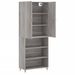 Buffet haut Sonoma gris 69,5x34x180 cm Bois d'ingénierie - Photo n°4