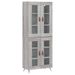 Buffet haut Sonoma gris 69,5x34x180 cm Bois d'ingénierie - Photo n°1