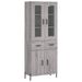 Buffet haut Sonoma gris 69,5x34x180 cm Bois d'ingénierie - Photo n°1