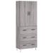 Buffet haut Sonoma gris 69,5x34x180 cm Bois d'ingénierie - Photo n°1