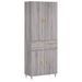 Buffet haut Sonoma gris 69,5x34x180 cm Bois d'ingénierie - Photo n°1