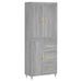 Buffet haut Sonoma gris 69,5x34x180 cm Bois d'ingénierie - Photo n°1