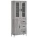 Buffet haut Sonoma gris 69,5x34x180 cm Bois d'ingénierie - Photo n°1