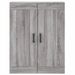 Buffet haut Sonoma gris 69,5x34x180 cm Bois d'ingénierie - Photo n°6