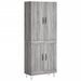 Buffet haut Sonoma gris 69,5x34x180 cm Bois d'ingénierie - Photo n°1