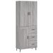 Buffet haut Sonoma gris 69,5x34x180 cm Bois d'ingénierie - Photo n°1