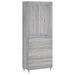 Buffet haut Sonoma gris 69,5x34x180 cm Bois d'ingénierie - Photo n°1