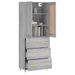 Buffet haut Sonoma gris 69,5x34x180 cm Bois d'ingénierie - Photo n°3