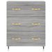 Buffet haut Sonoma gris 69,5x34x180 cm Bois d'ingénierie - Photo n°8