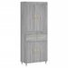 Buffet haut Sonoma gris 69,5x34x180 cm Bois d'ingénierie - Photo n°1