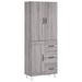 Buffet haut Sonoma gris 69,5x34x180 cm Bois d'ingénierie - Photo n°1