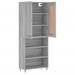 Buffet haut Sonoma gris 69,5x34x180 cm Bois d'ingénierie - Photo n°4