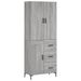 Buffet haut Sonoma gris 69,5x34x180 cm Bois d'ingénierie - Photo n°1