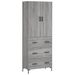 Buffet haut Sonoma gris 69,5x34x180 cm Bois d'ingénierie - Photo n°1